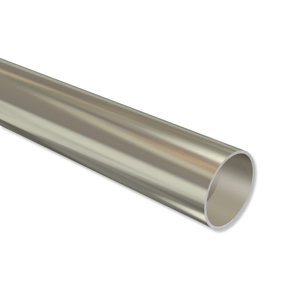 INTERDECO Gardinenrohr, (Stück, 16 mm Durchmesser), Chrom matt