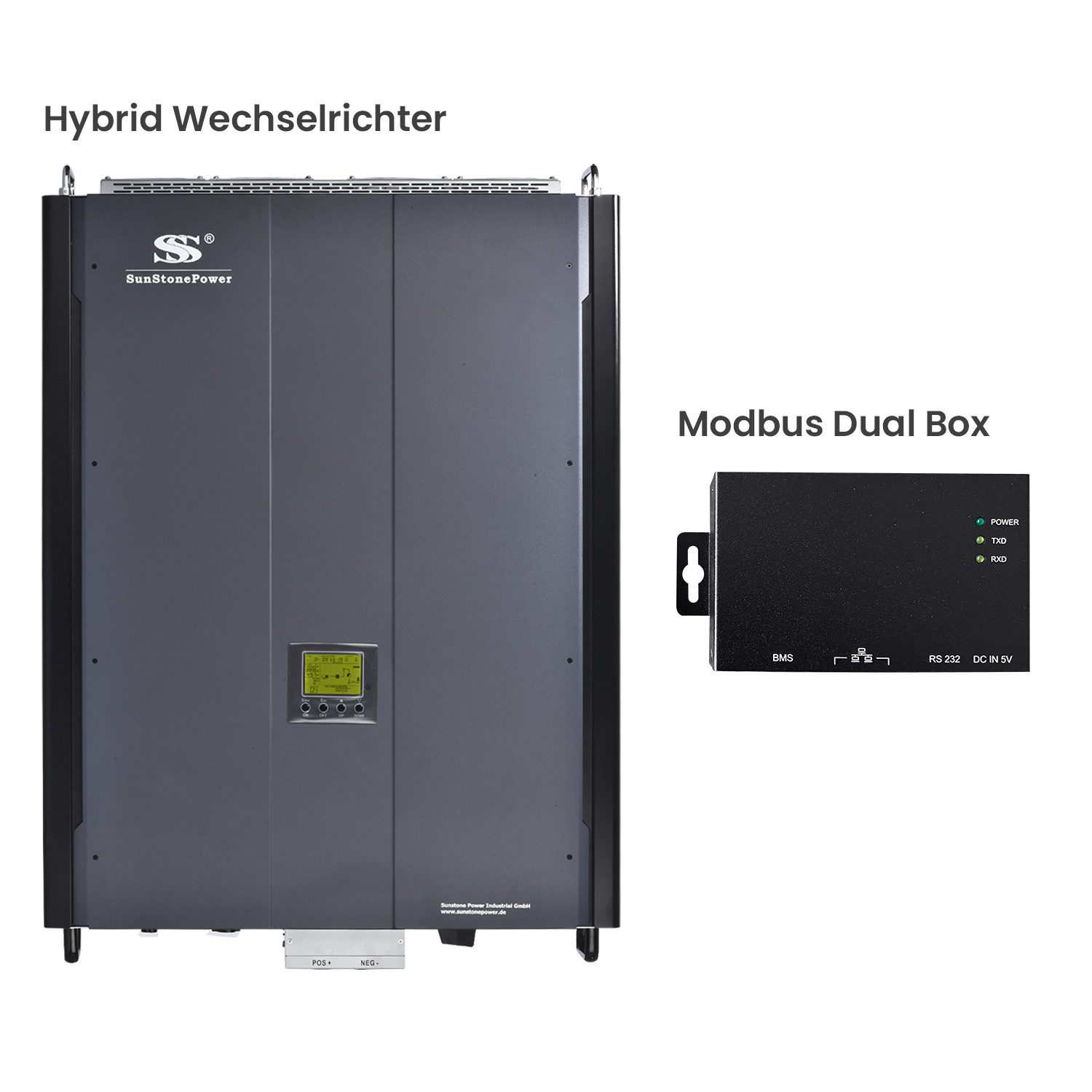 Sunstone Power Wechselrichter 15 KW 3-phasige Hybrid-Wechselrichter für Inselbetrieb&Netzeinspeisung, (Sunstone Power Hybrid Wechselrichter 1 Stk), Reine Sinuswelle, mit App, Inselbetrieb und Einspeisung ins Netz