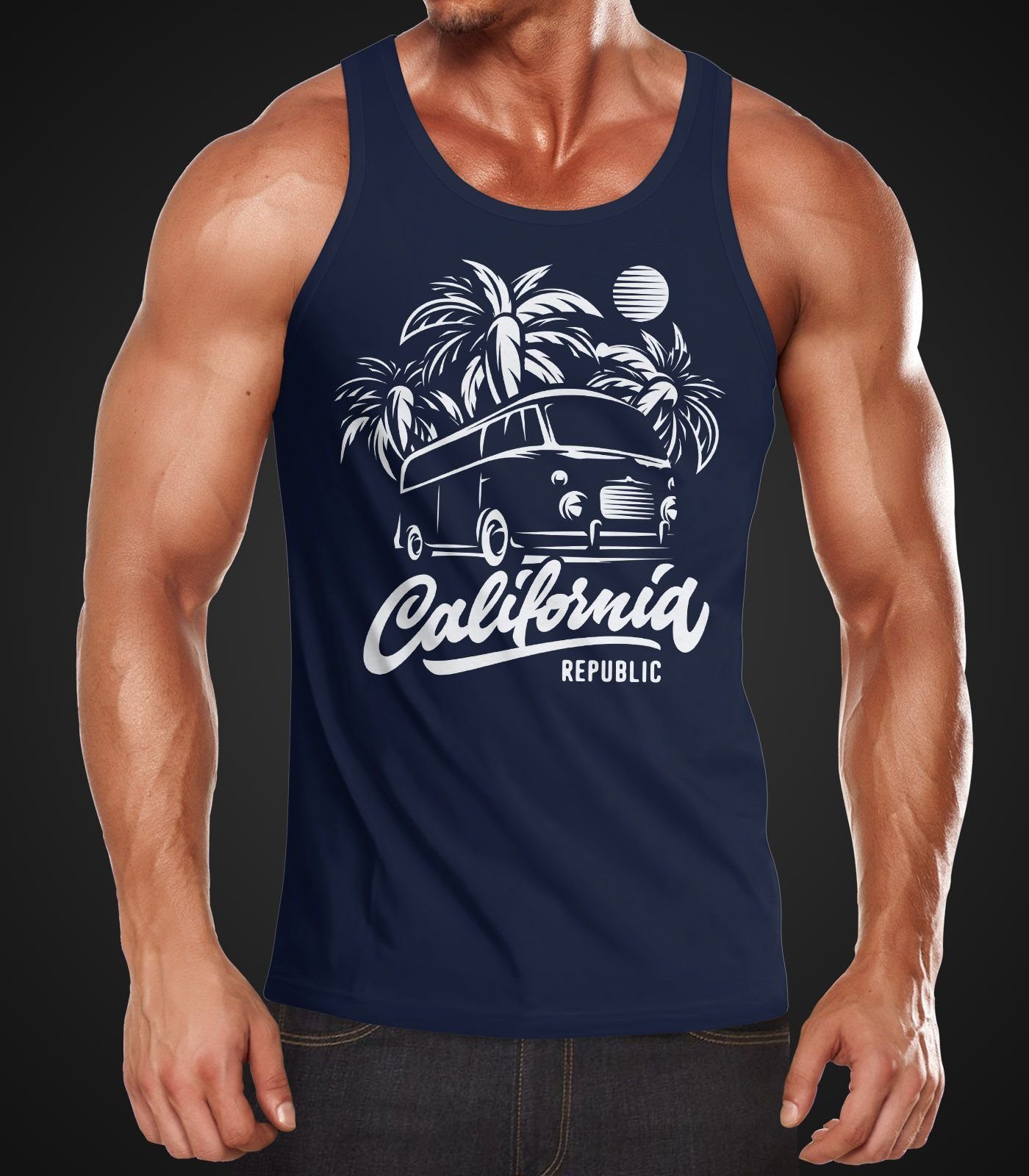 Neverless Tanktop Herren Tank-Top California Surf günstig online kaufen