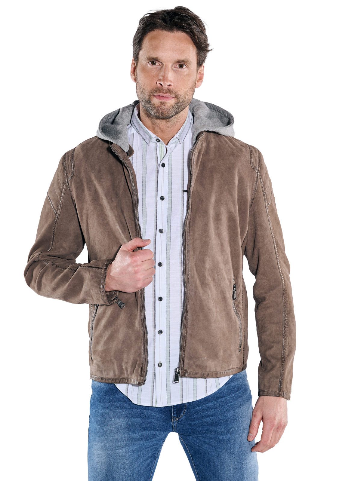 Lederjacke Lederjacke mit heraustrennbarer Blende