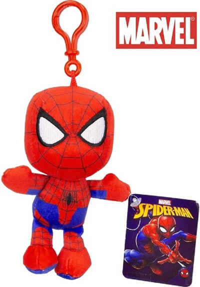 MARVEL Kuscheltier Spiderman Bagclip 13cm Kuscheltier Schlüsselanhänger Keychain (1-St), Schlüsselanhänger Haustierschlüsselanhänger Geschenk Hund Frau Herren