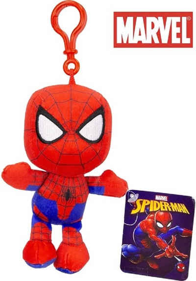 MARVEL Kuscheltier Spiderman Bagclip 13cm– Kuscheltier Schlüsselanhänger Keychain (1-St), Schlüsselanhänger Haustierschlüsselanhänger Geschenk Hund Frau Herren