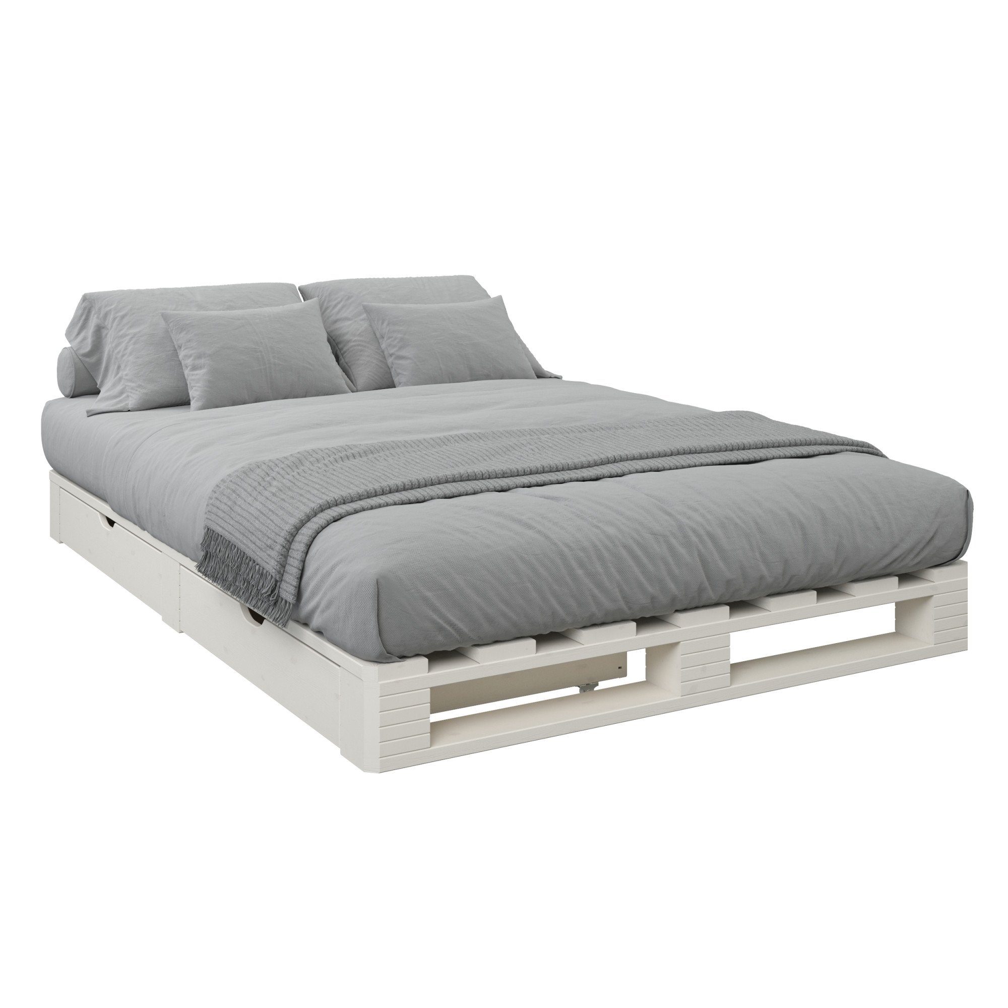 OTTO home Palettenbett "ALASCO " Mit Schublade, zertifiziertes Massivholz, erweiterbar zum Doppel- oder Familienbett