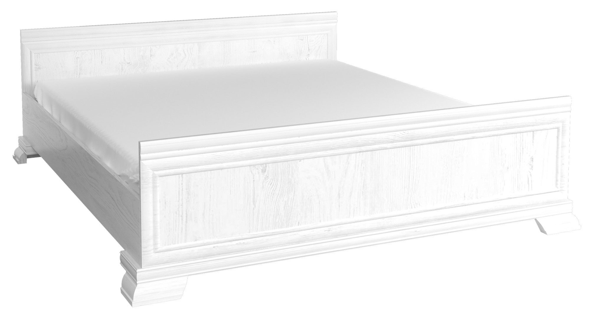 Feldmann-Wohnen Holzbett Kora (stabiles Bettgestell inklusive Lattenrost, 1-tlg., klassisch eletante Optik, MDF-Aufleistung), 160x200cm Anderson Pinie