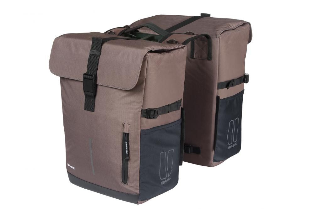 Basil Fahrradrucksack Basil Doppelpacktasche Move MIK 30 Liter braun - Doppeltasche mit MIK-