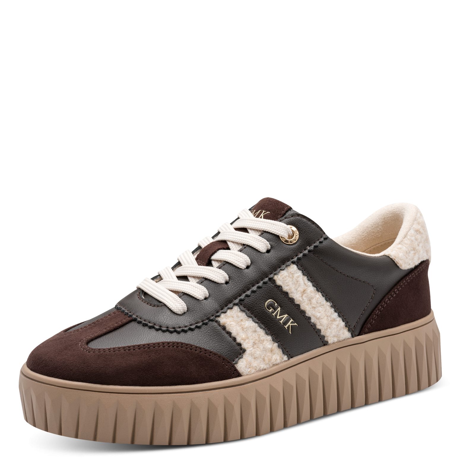 MARCO TOZZI by GMK Plateausneaker Freizeitschuh, Halbschuh, Schnürer im Retro-Look und Eye-Catcher Sohle