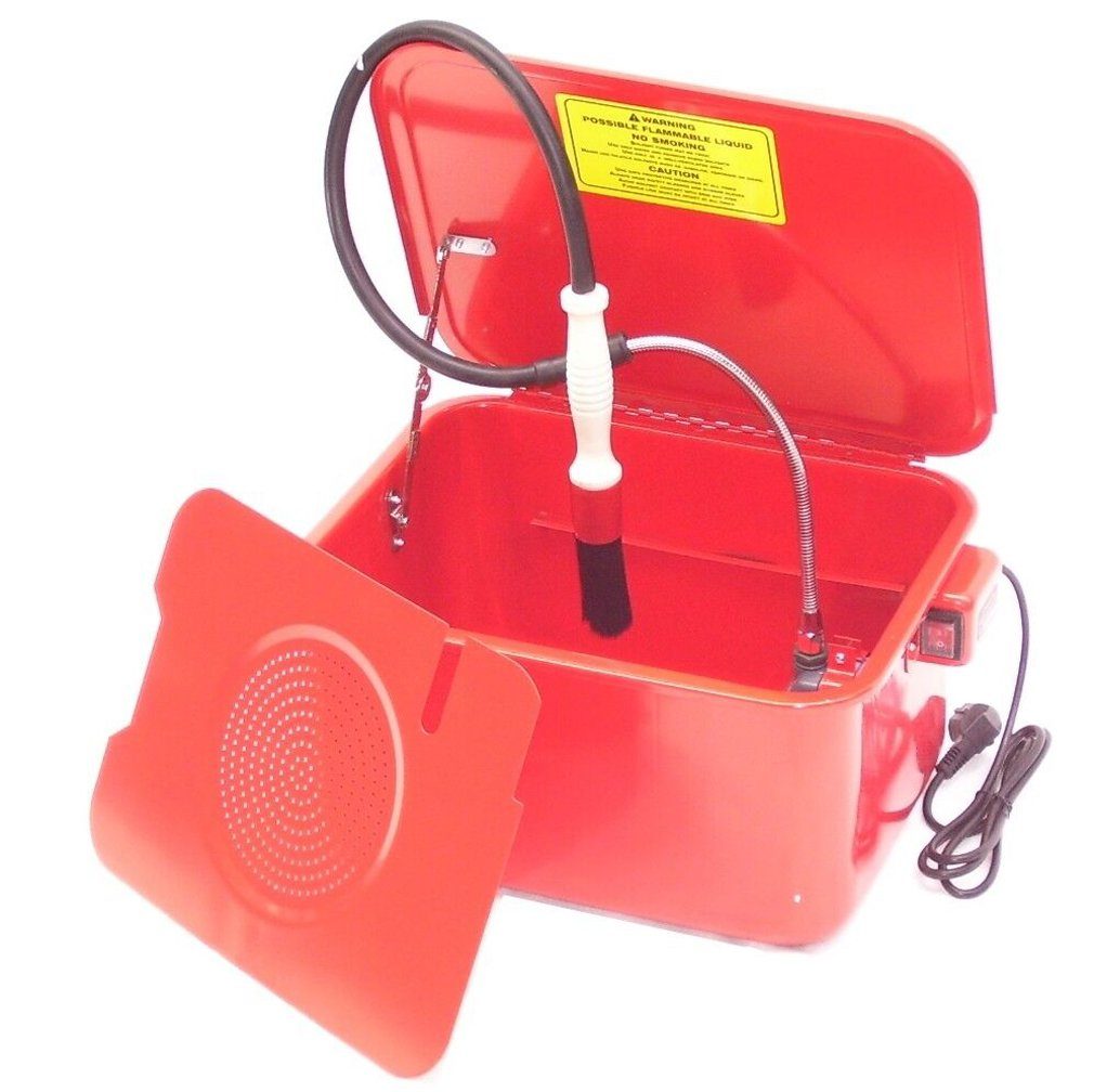 Apex Werkstatt-Set TEILEWASCHGERÄT 13 L mit Pumpe + Waschpinsel Bürste Waschgerät