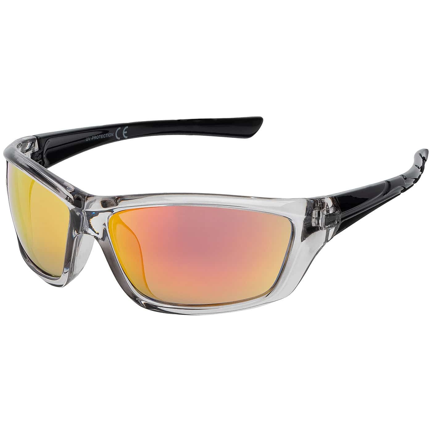 BEZLIT Eyewear Pilotenbrille Unisex Sonnenbrille Sportlich verspiegelt (1-St) mit schwarzen Linsen, Rot/Gelb, Blau und Blau Lila