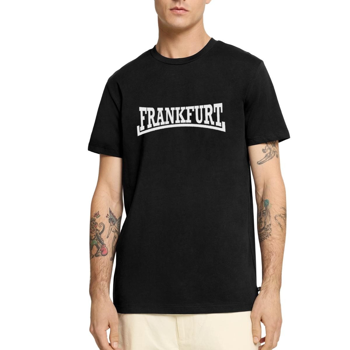 T-Shirt Frankfurt Fan Schriftzug Retro Stadion Adler Männer Premium T-Shirt