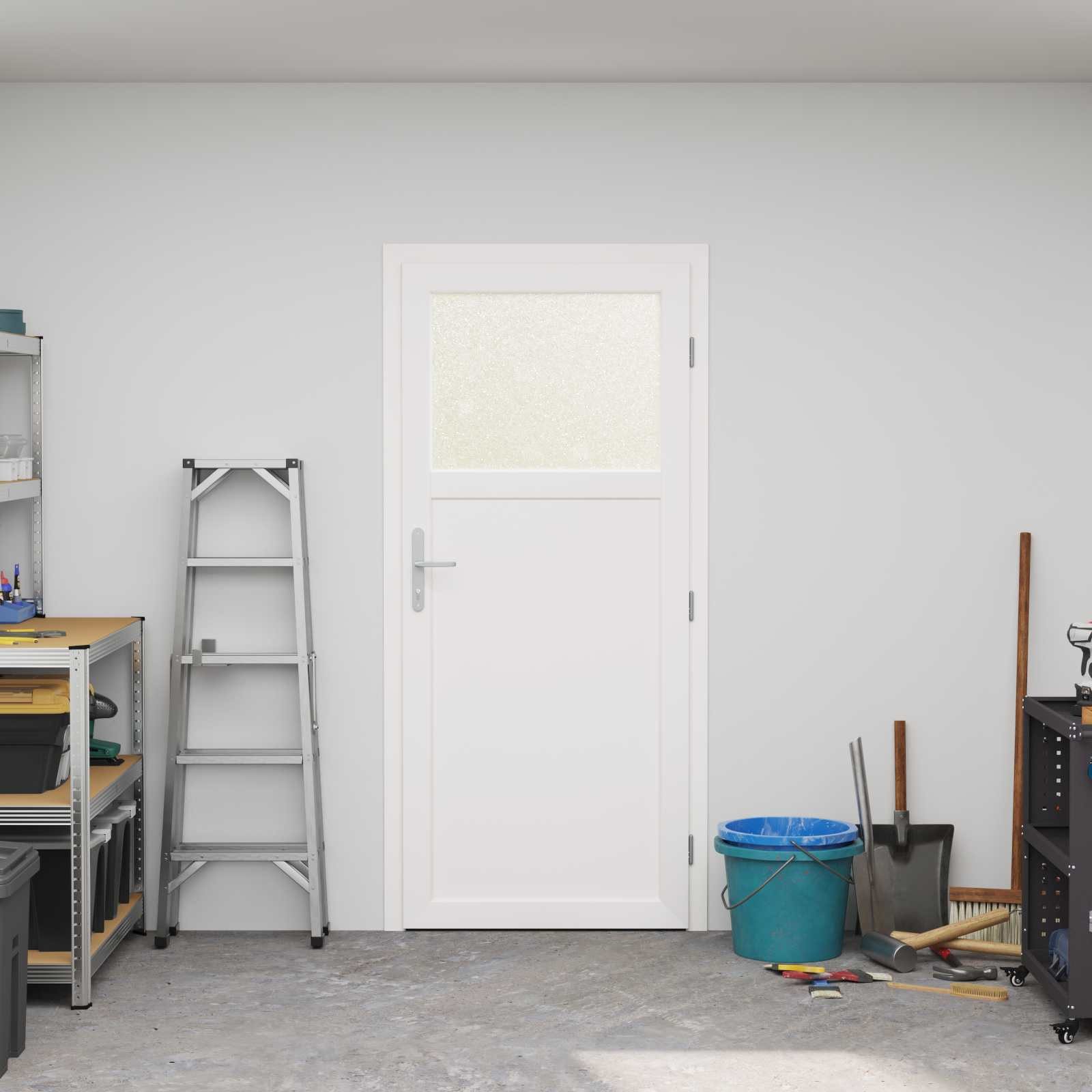 vidaXL Haustür Seiteneingangstür Anthrazit 88 x 198 cm PVC (1-St)