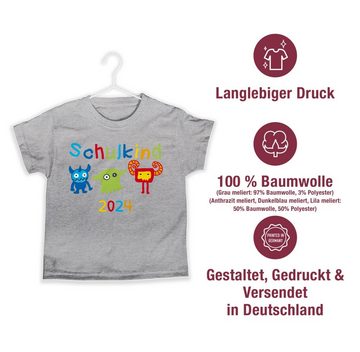 Shirtracer T-Shirt Schulkind 2024 Monster (1-tlg) Einschulung Junge Schulanfang Geschenke