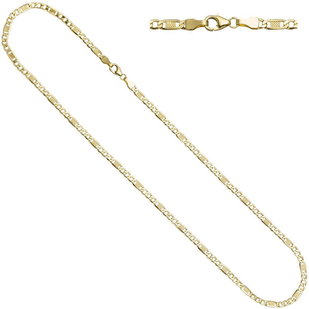 Schmuck Krone Goldkette 3,4mm Goldkette Kette Halskette Collier 333 Gold  Gelbgold 45cm Unisex