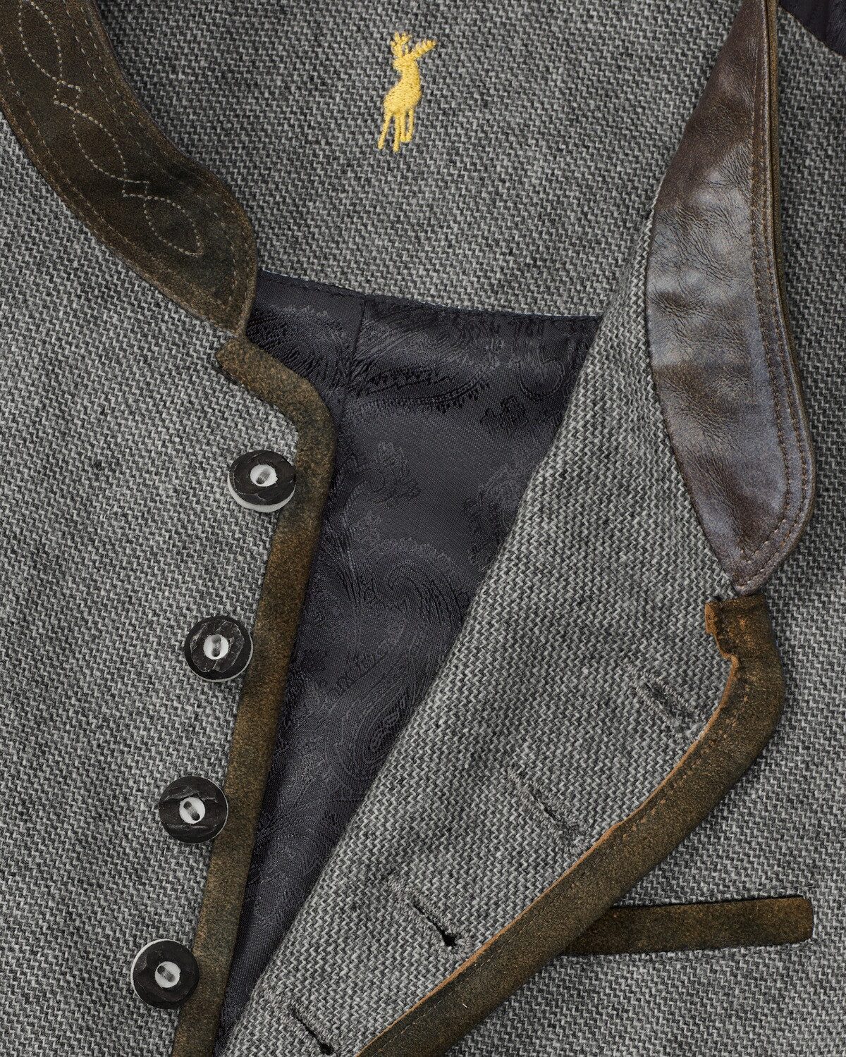 Almsach Trachtenweste Tweed-Weste