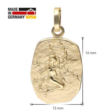 trendor Panzerkette Jungfrau Sternzeichen Gold 585 mit vergoldeter Silberkette