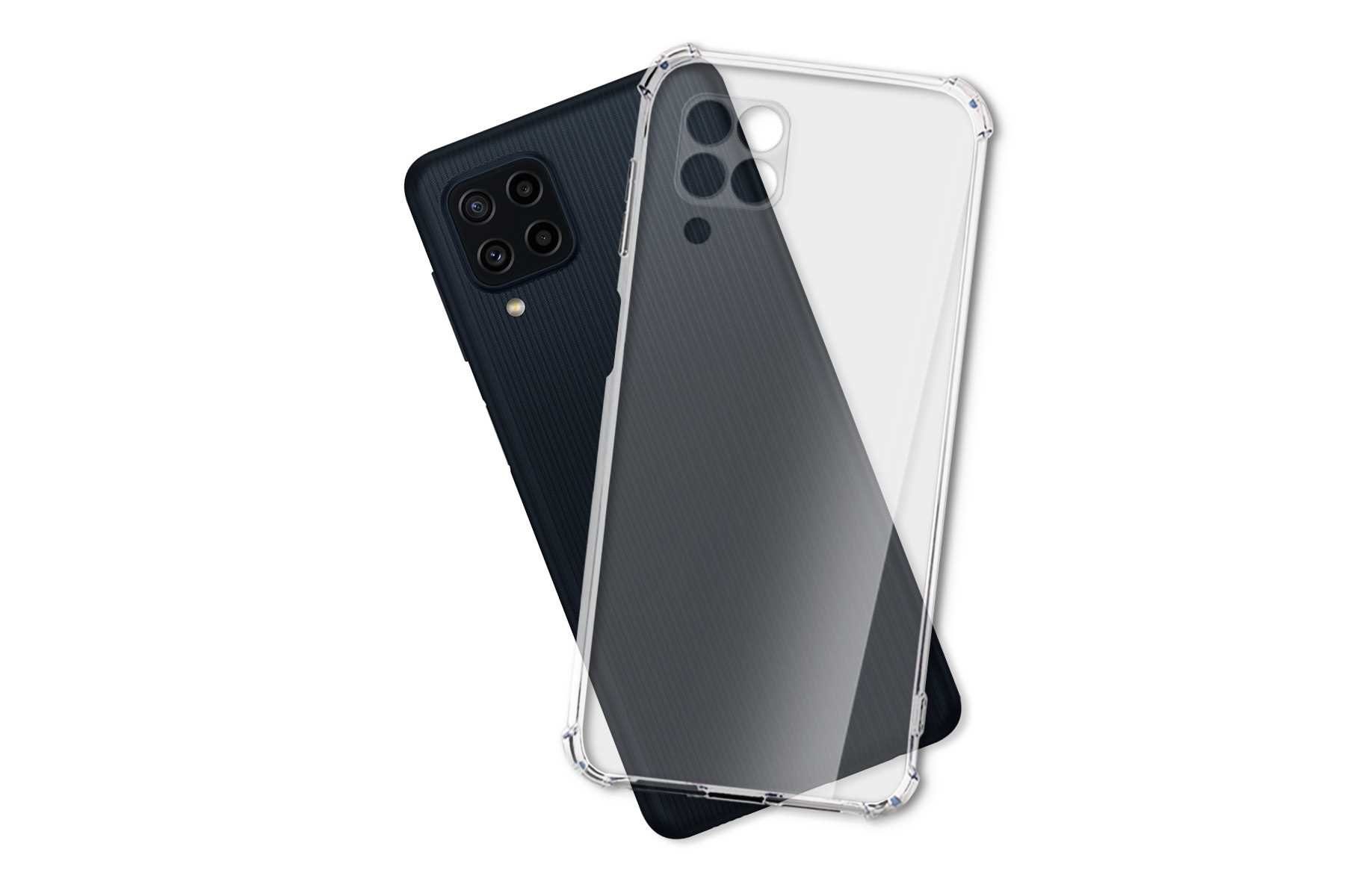 mtb more energy Smartphone-Hülle Clear Armor Case für Samsung Galaxy M32 (M325), Transparente TPU Schutzhülle Case Backcover mit Anti-Shock Verstärkung