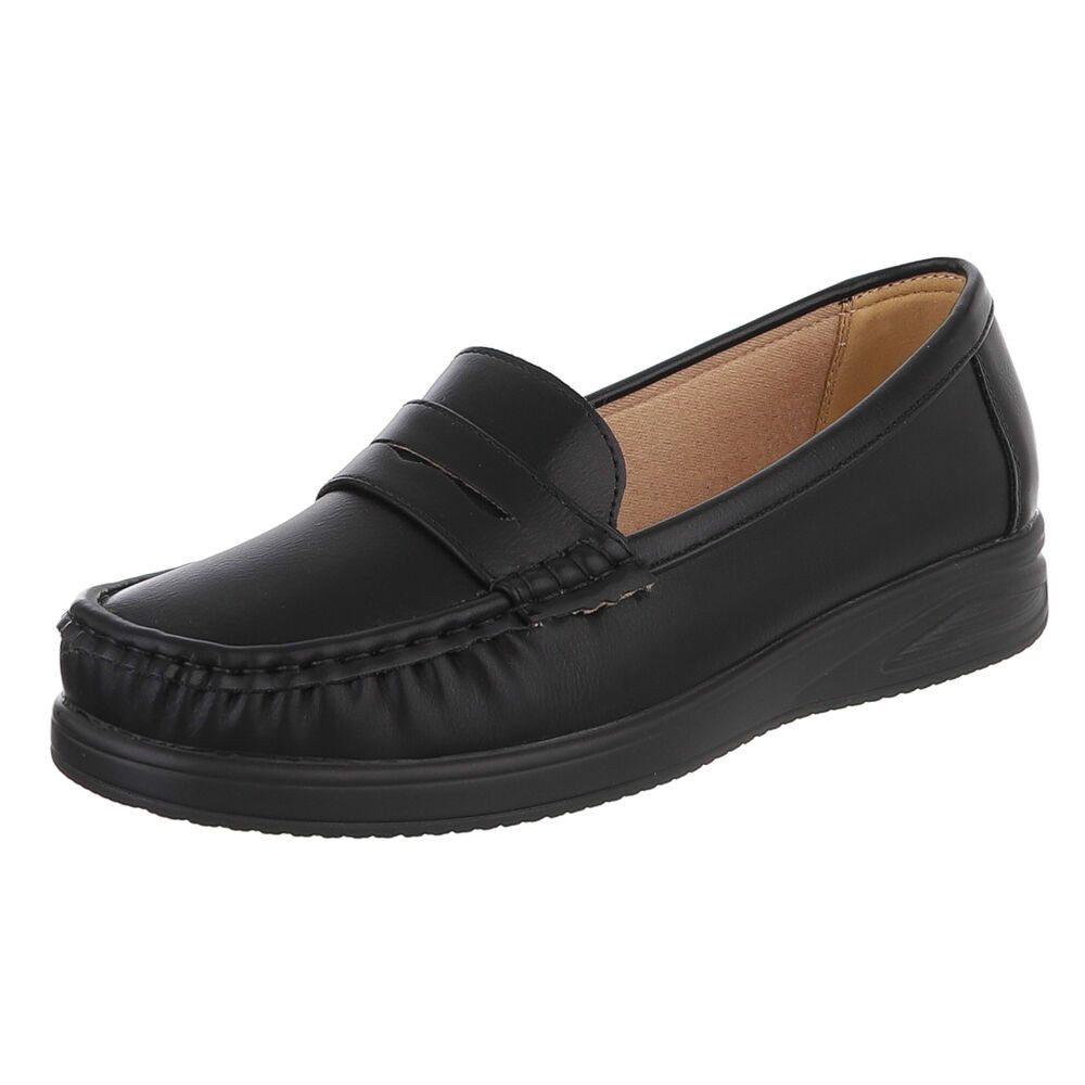Ital-Design Elegante Damen Mokassins mit optimalem Tragekomfort Slipper (91261638) ultraleichte und komfortable sohle