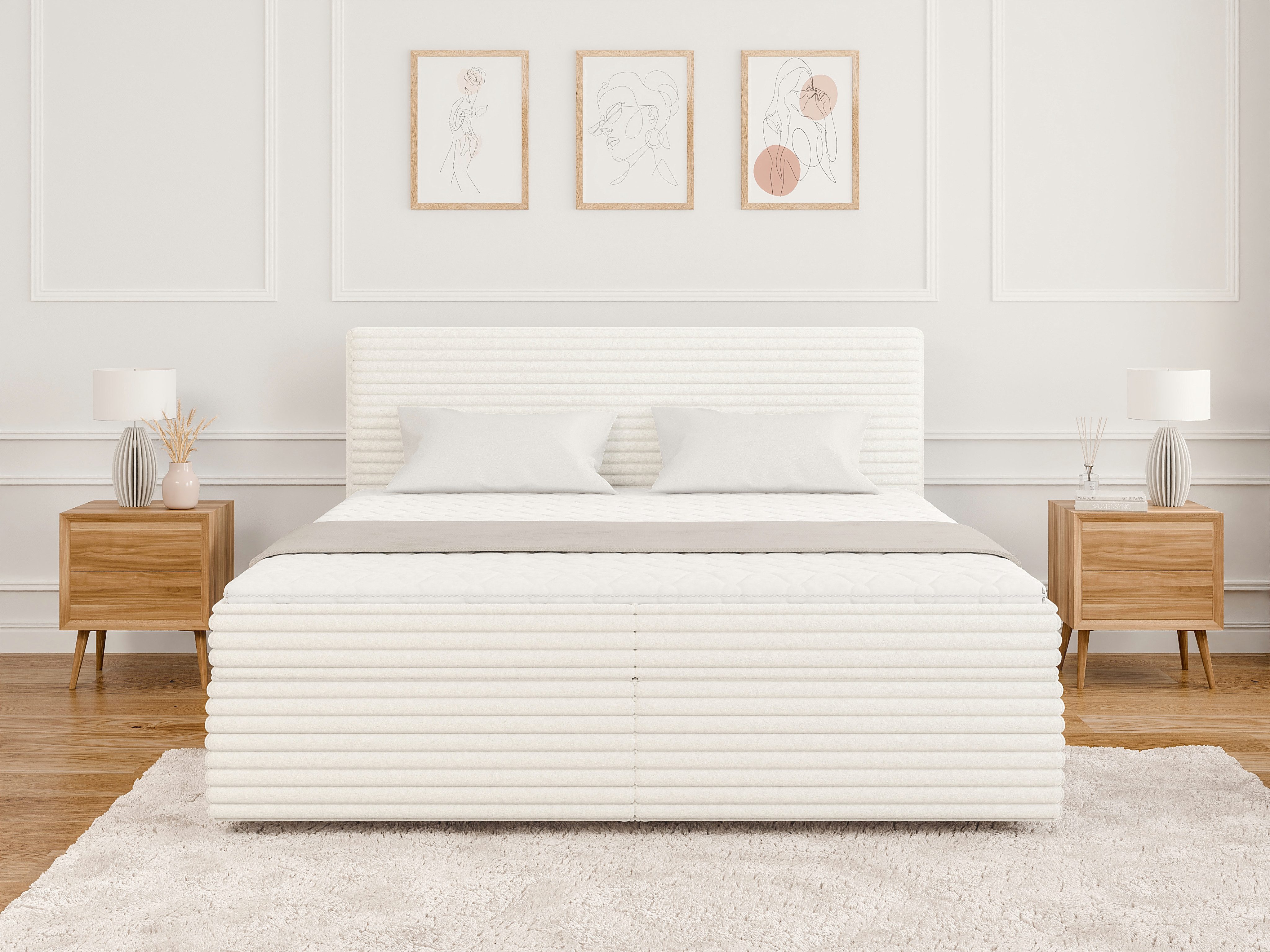 S-Style Möbel Boxspringbett Jasper mit Topper günstig online kaufen