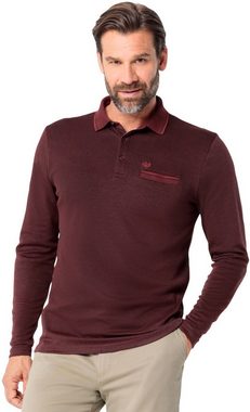 Franco Bettoni Langarm-Poloshirt kurze Seitenschlitze
