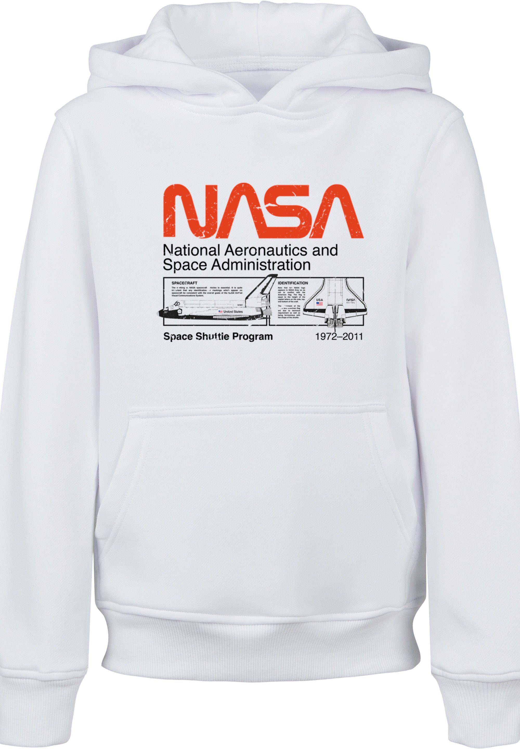 F4NT4STIC Classic Space Sweatshirt Unisex Kinder,Premium White Shuttle Merch,Jungen,Mädchen,Bedruckt NASA