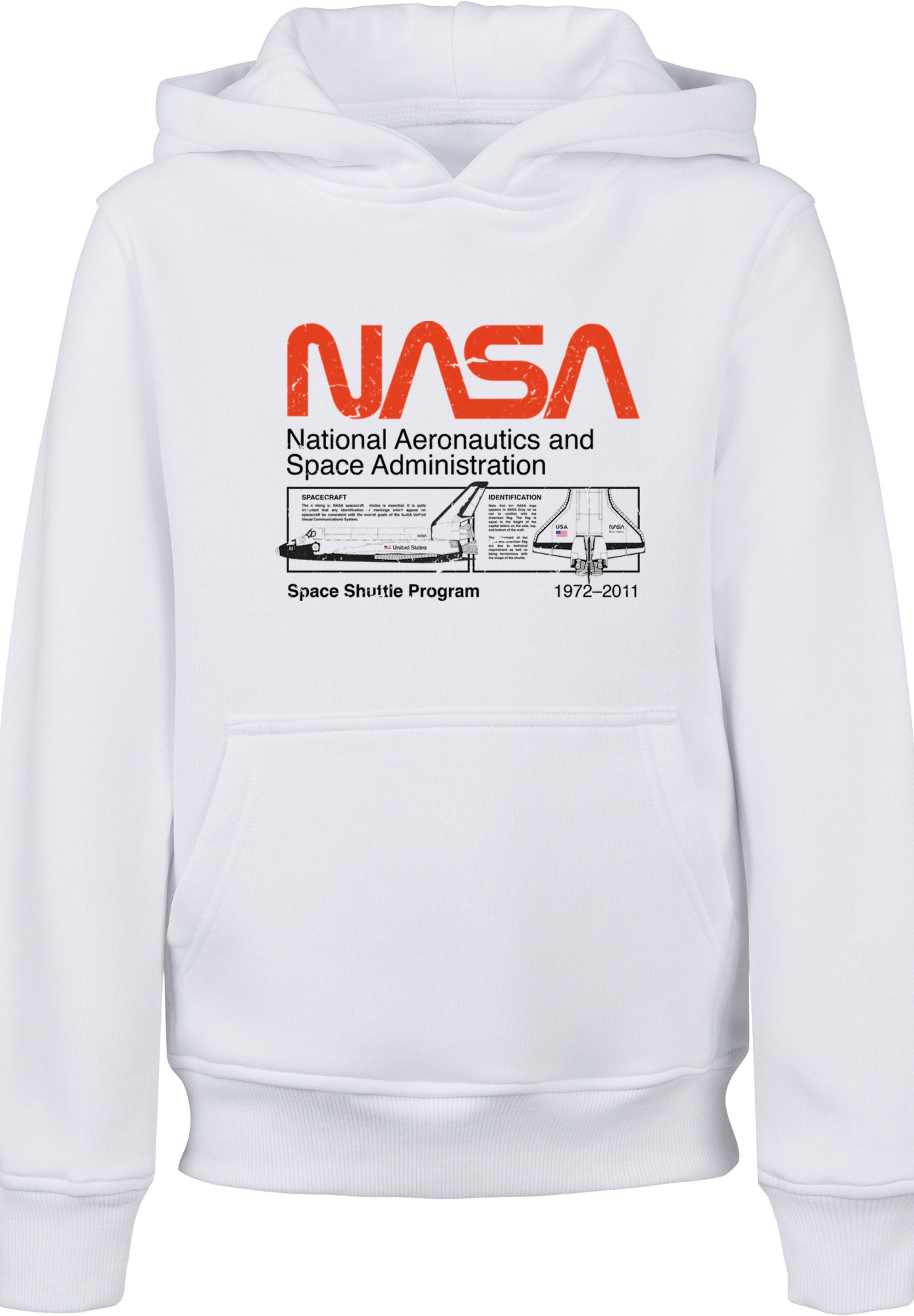 F4NT4STIC Sweatshirt NASA Classic Space Kinder,Premium Unisex Merch,Jungen,Mädchen,Bedruckt Shuttle White