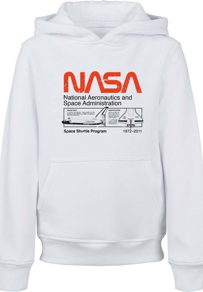 F4NT4STIC Sweatshirt NASA Classic Space Shuttle White Unisex Kinder,Premium  Merch,Jungen,Mädchen,Bedruckt