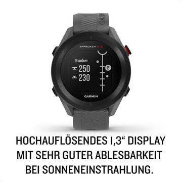 Garmin Smartwatch (1,3 Zoll, Android iOS), Golfuhr mit Schlagweitenmessung & Distanzangaben zum Grün Hindernissen