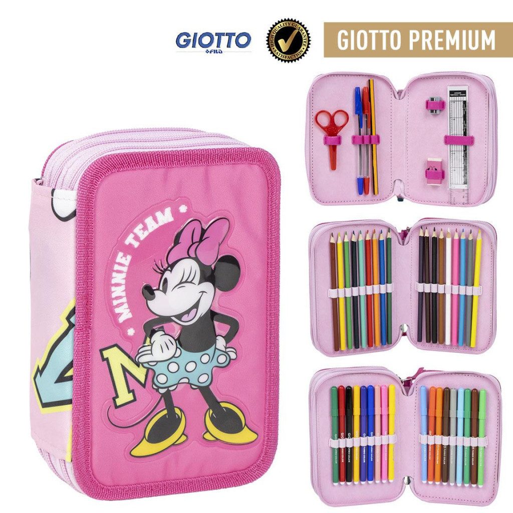Federmäppchen Disney Minnie Team gefülltes Federmäppchen 3 Etagen