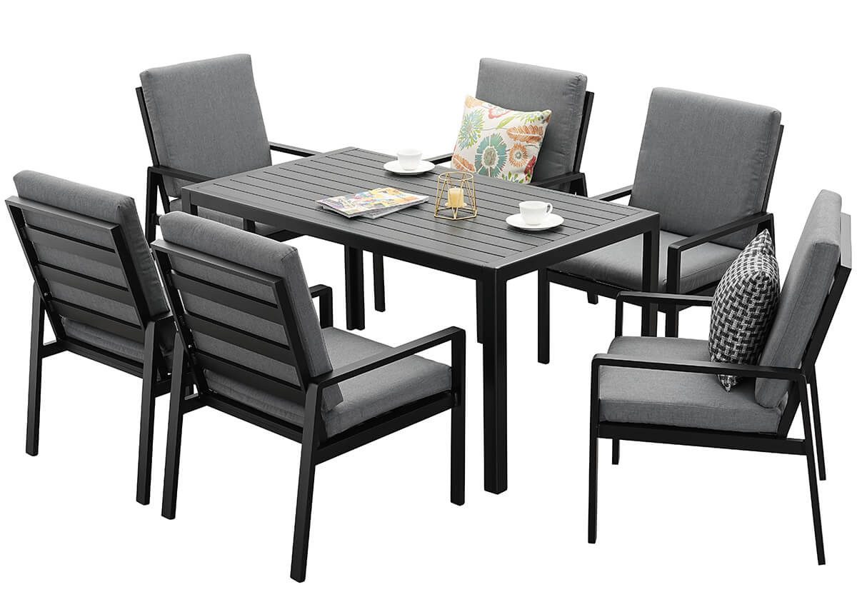 MeXo Gartenlounge-Set Gartenmöbel Set Aluminium, Dining günstig online kaufen