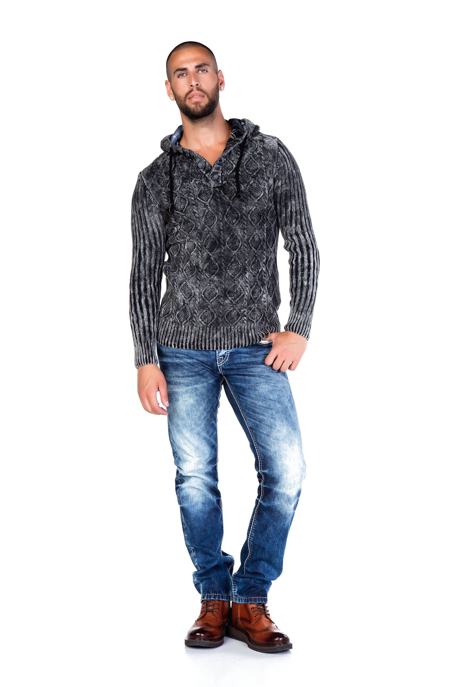 Jeans rockigen in Baxx mit & Cipo Straight Waschungen Fit Bequeme