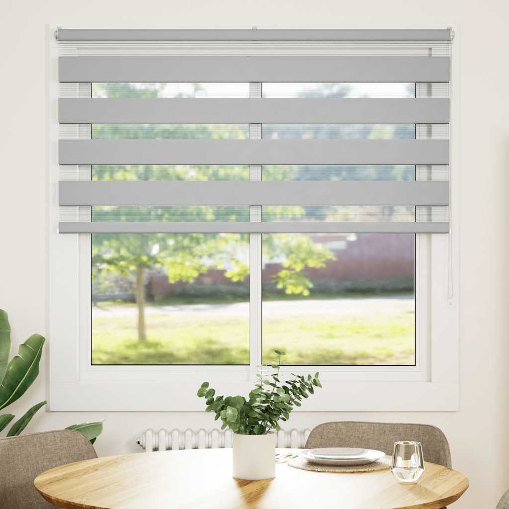 Rollo Doppelrollo Hellgrau 150x150 cm Stoffbreite 145,9 cm Polyester, vidaX günstig online kaufen