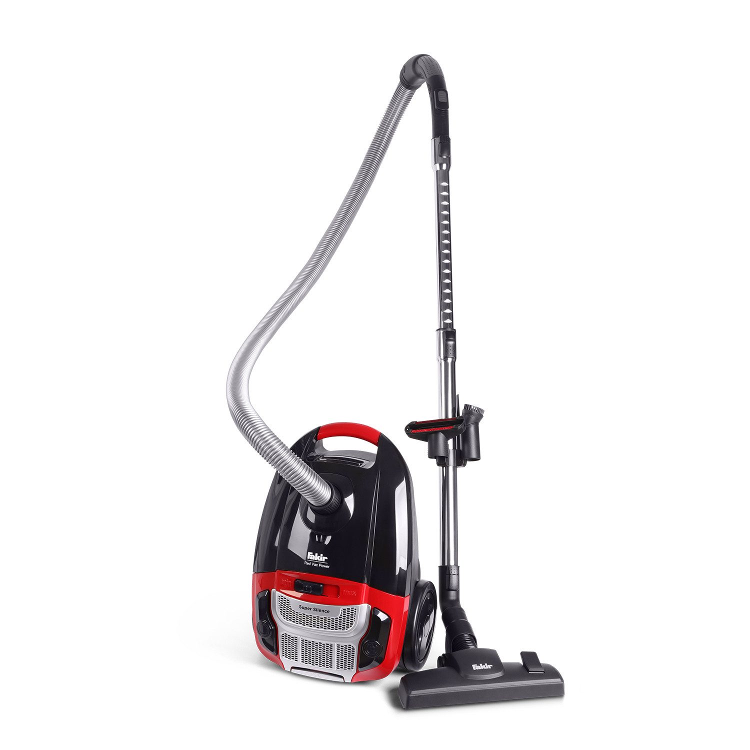 FAKIR Bodenstaubsauger FAKIR Red Vac Power HEPA 13 Filter Sauger 700 Watt rot, 700 W, beutellos