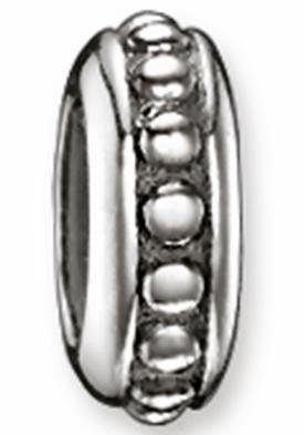 Thomas Sabo Damen Herren Stopper für Kette Armband Karma Beads 925 Sterling Silber Silikon KS0002-585-12 