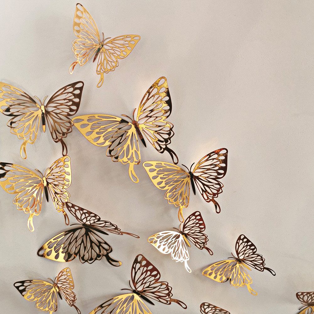 XDeer 3D-Wandtattoo 36 Stück 3D Schmetterling Wandaufkleber, Simulation Sch günstig online kaufen