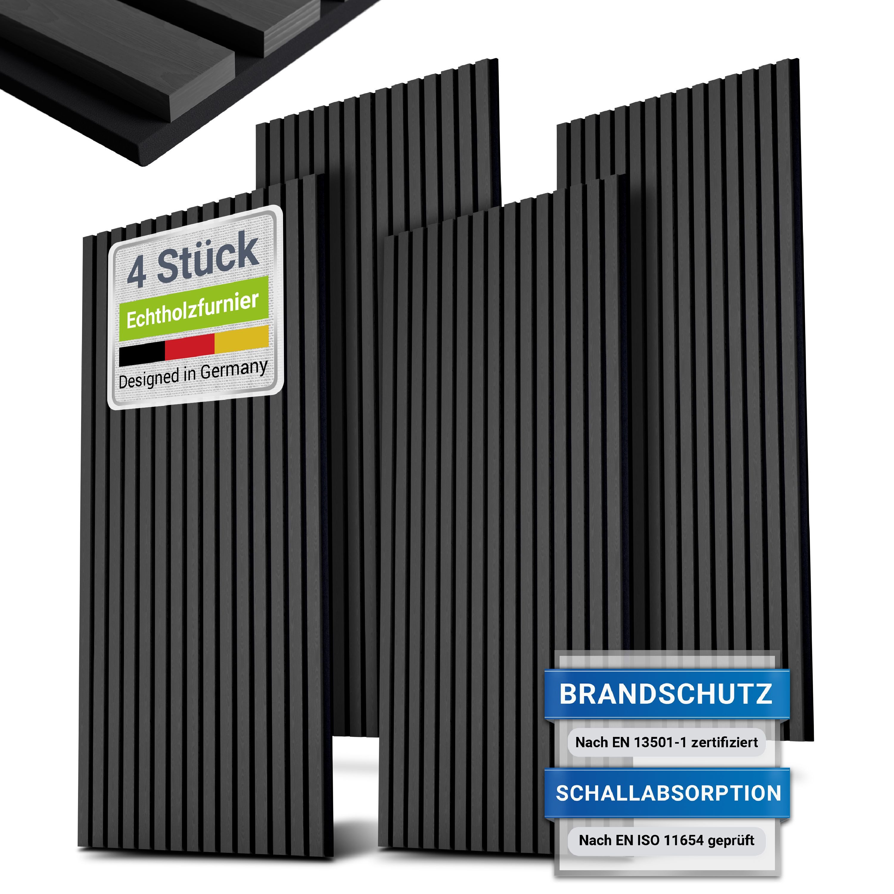 Juskys Wandpaneel, BxL: 60x120 cm, Schallabsorbierend, modernes Holzfunier, günstig online kaufen