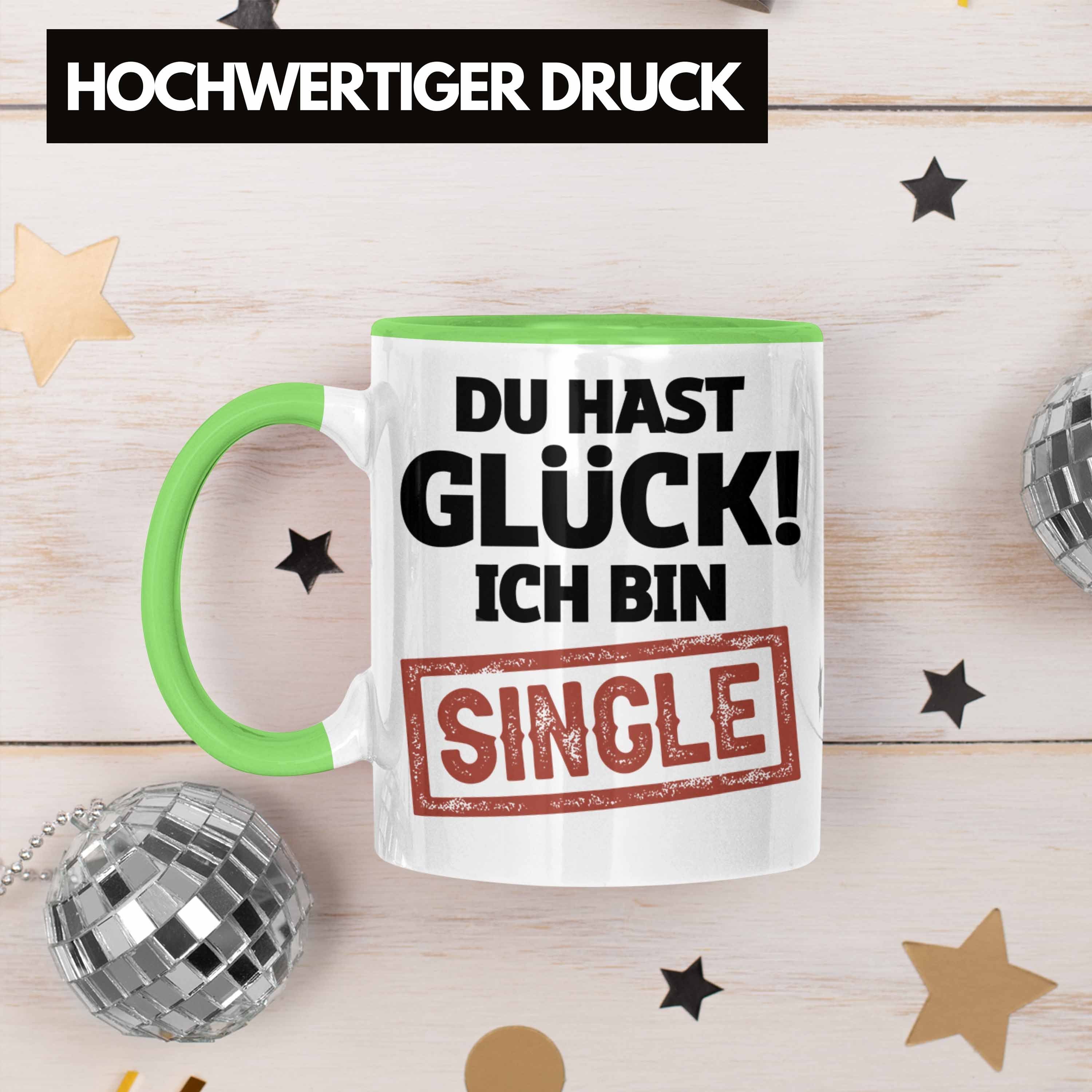 Grün Tasse Geschenkidee Trendation Geschenk Solo Kaffee-Becher Single Tasse Kollege