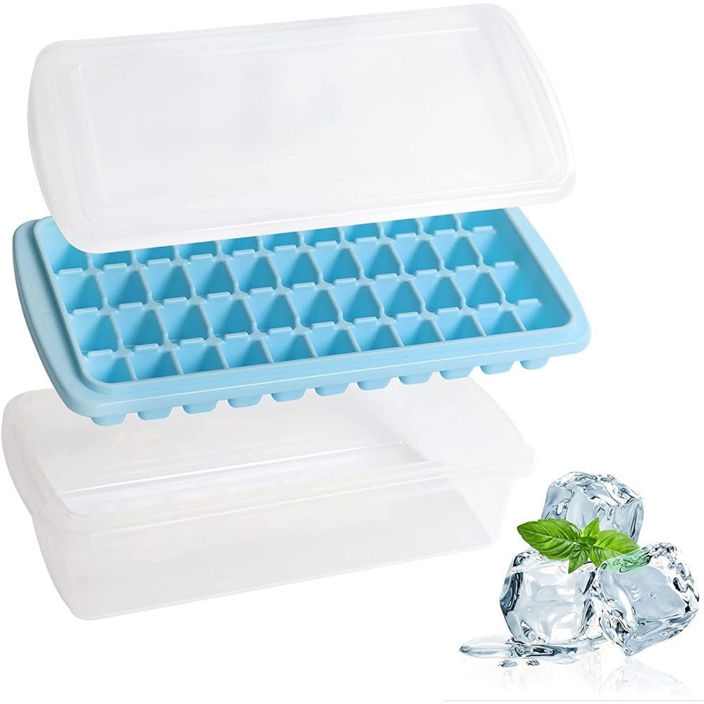 Jormftte Eiswürfelbehälter Eiswürfelform mit Deckel und Eisschaufel