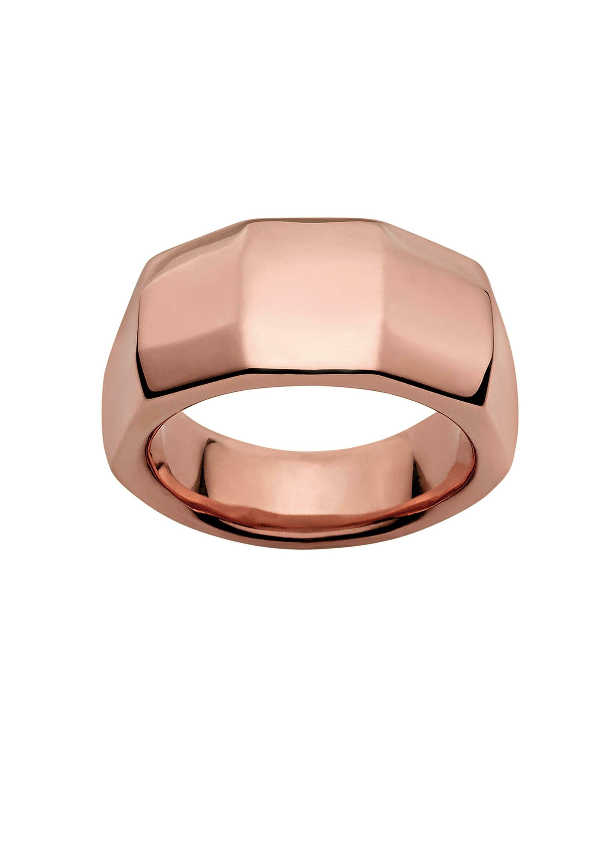 M&M Fingerring Ring Damen silber / gold breit (12mm) Pure Volume (1-tlg), deutsche Qualität, inkl. edles Schmucketui