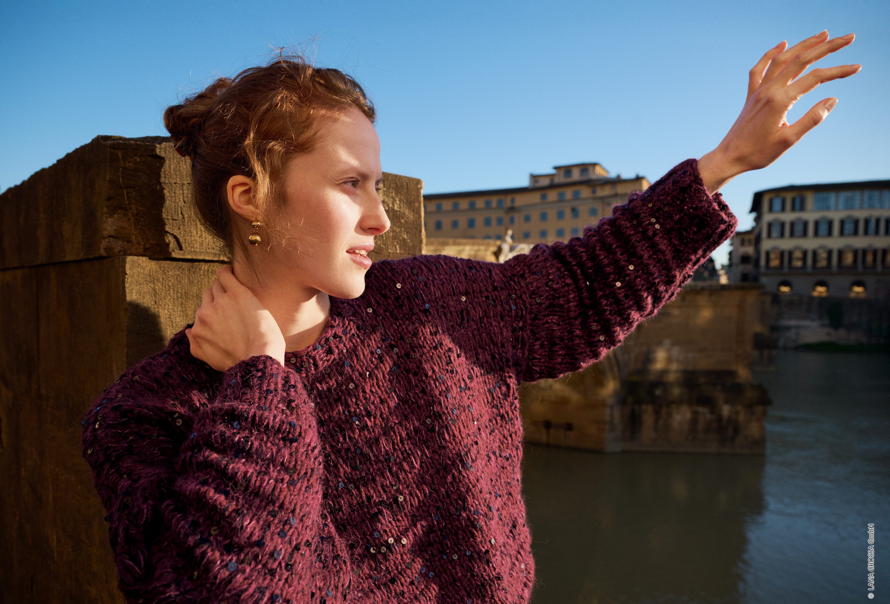 LANA GROSSA COSMO Beilaufgarn mit großen und kleinen Pailletten Häkelwolle, 260 m (Beilaufgarn aus Baumwolle mit großen und kleinen Pailletten, Für Pullover, Ca – Bild 5 von 5