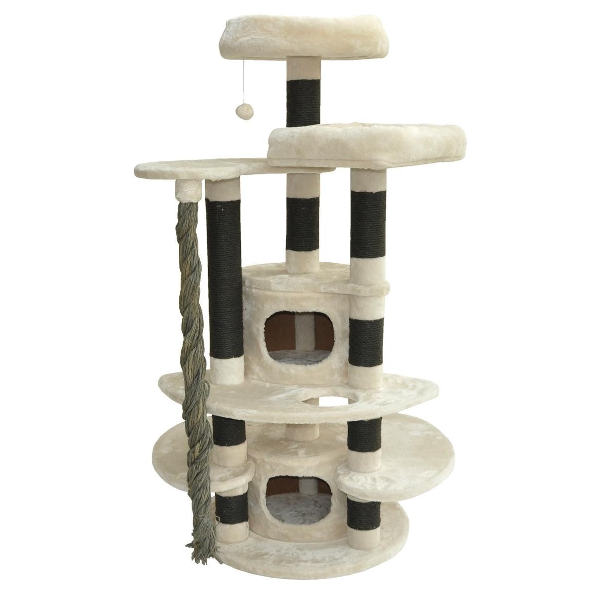 Kratzbaum Kratzbaum Katzenbaum beige 146 x 83 x 60 cm