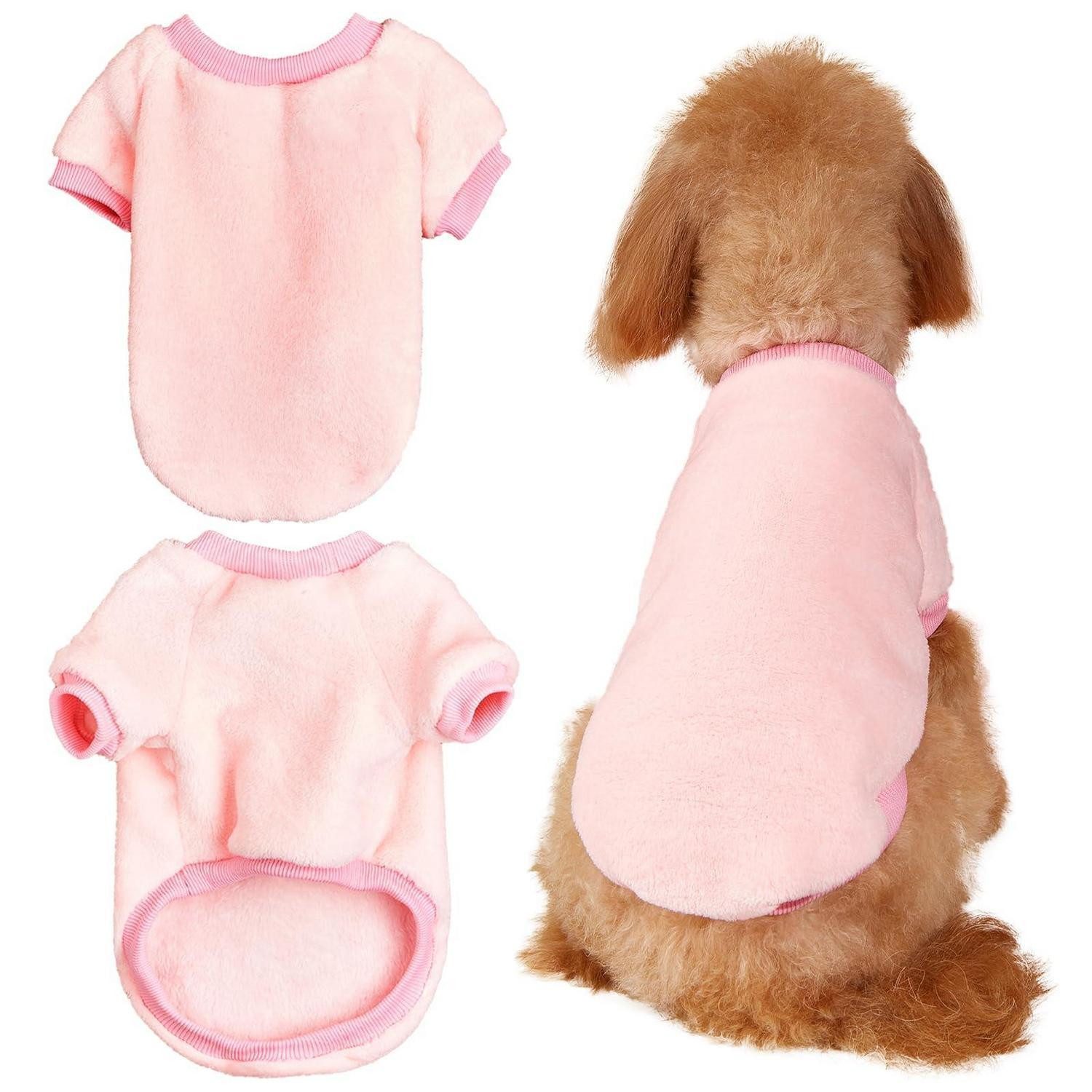 LuxusKollektion Hundepullover Hundepullover Weihnachten Flanell Rosa X-Large