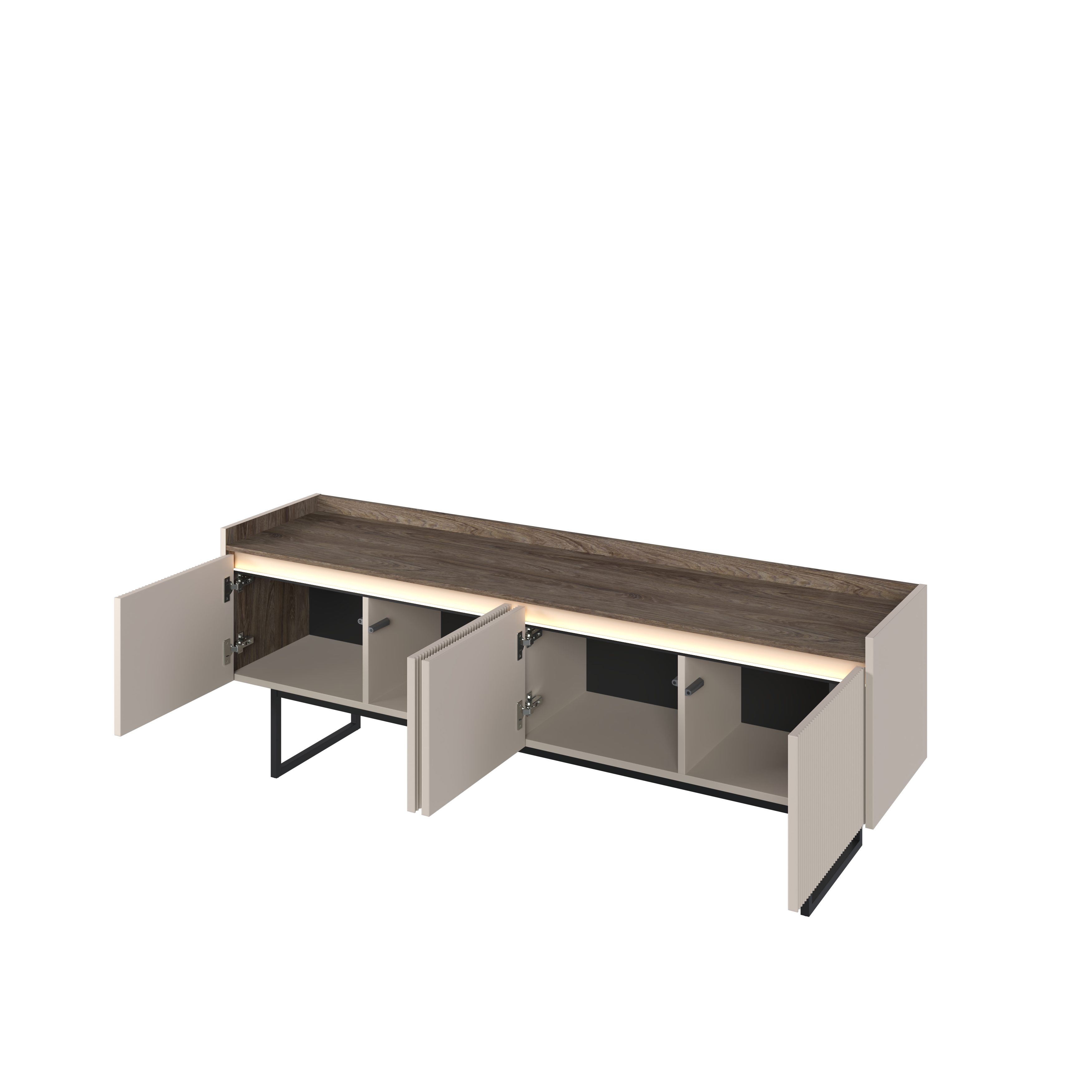 yourhouse24 Lowboard LAGO LG-05 mit Beleuchtung Beige