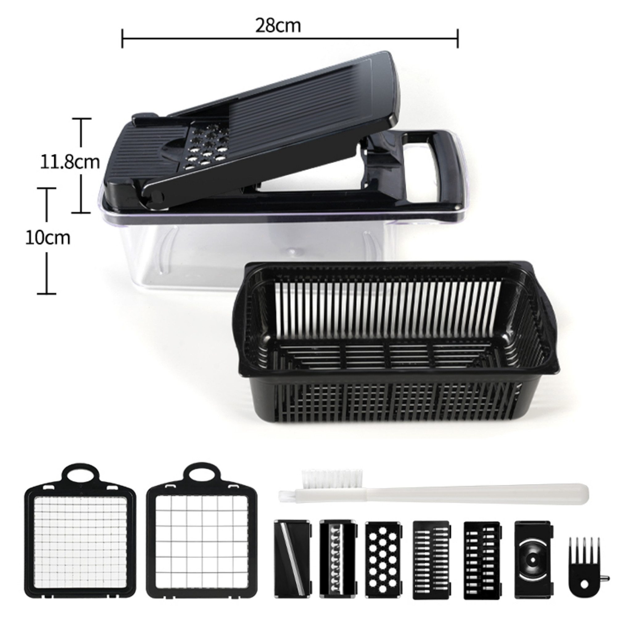 ibettertec Gemüseschneider Gemüseschneider Mandoline Gemüsehobel-Gemüse Schneider Gurkenhobel, Zwiebelschneider Kartoffelschneider Obstschneider-Reibe für Gemüse