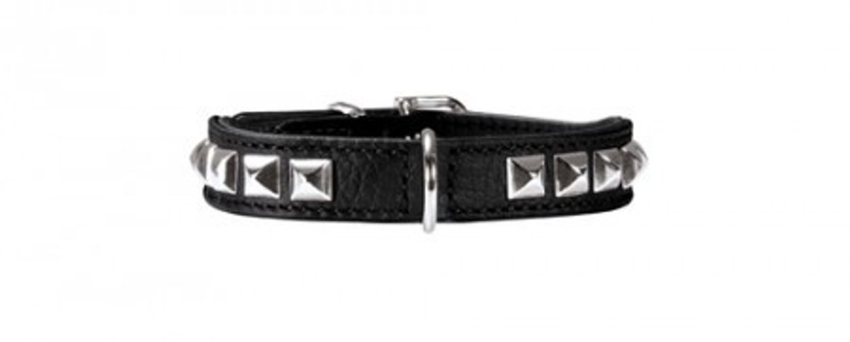 Hunter Hunde-Halsband Halsband Rocky petit Leder schwarz 27 cm