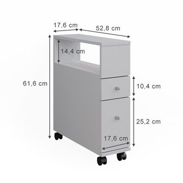 Livinity® Midischrank Aufbewahrungsschrank Fynn Weiß 2 Schubladen