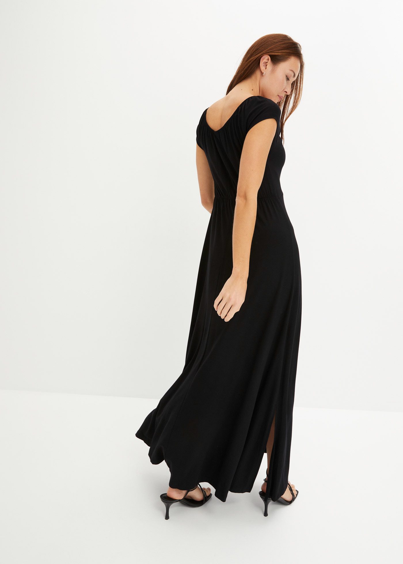 bonprix Maxikleid für modernen Look, aus Viskose und Elasthan, lockere Passform