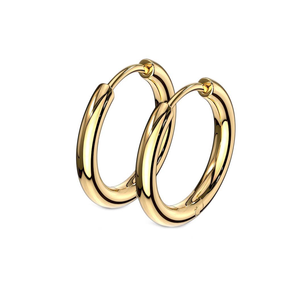 viva-adorno Paar Creolen Damen Klappcreolen Hoop Ohrringe Edelstahl verschi günstig online kaufen