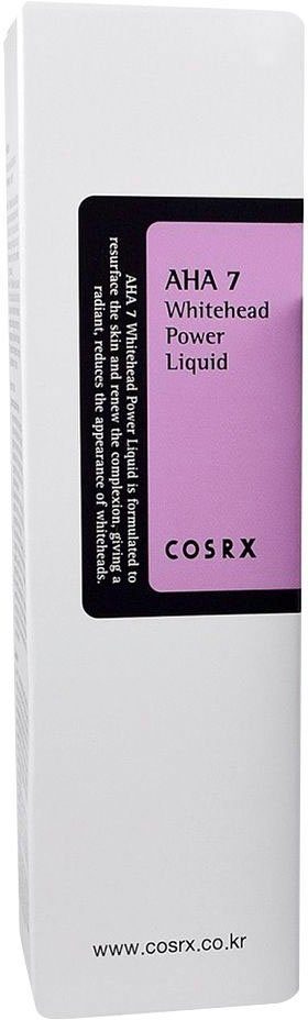 Cosrx Gesichtsserum AHA7 WHITEHEAD POWER LIQUID, für sonnengeschädigte Haut, exfoliert sanft und spendet Feuchtigkeit
