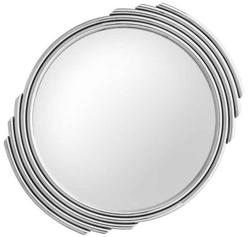 Casa Padrino Настінне дзеркало Designer Edelstahl Дзеркало Silber Ø 100 cm - Luxus Wohnzimmer Настінне дзеркало