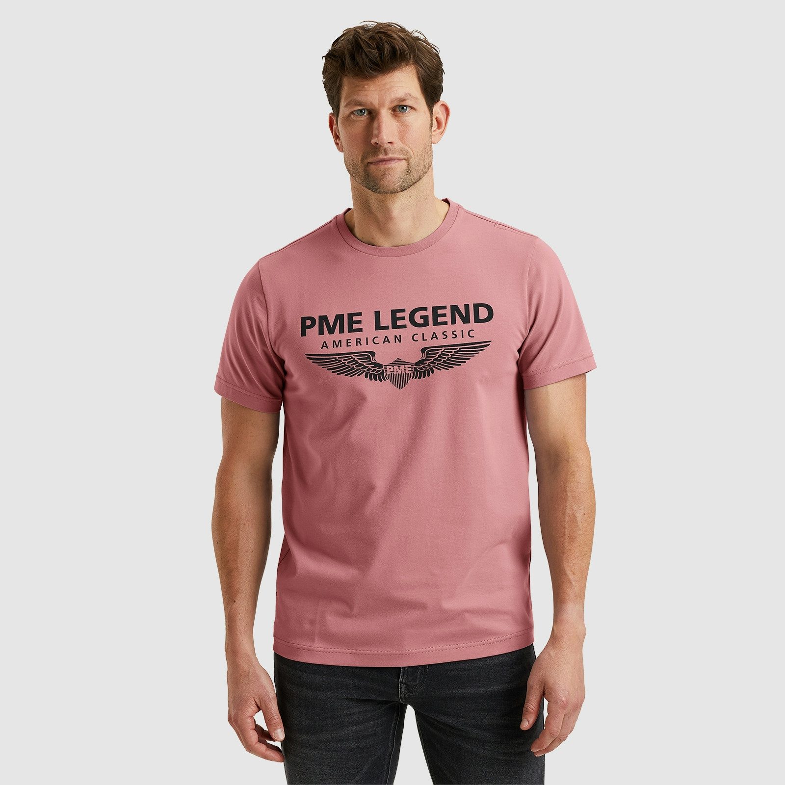 PME LEGEND Rundhalsshirt mit Logoprint günstig online kaufen
