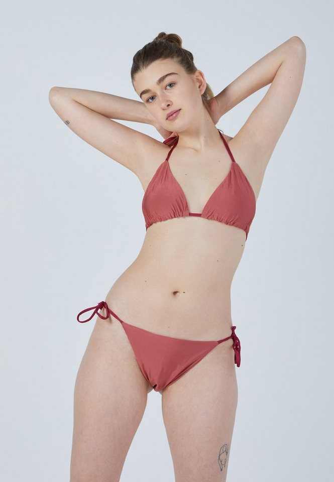 Oberteil Triangel-Bikini-Top SPORTKIND and Damen rot Mix zweifarbig, kupfer Match